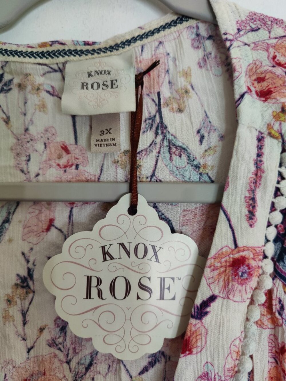 Knox Rose White floral dress - 3X - Picture 2 of 2